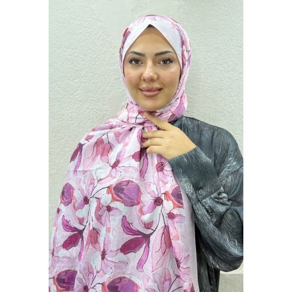 Desenli Bambu Şal 038P
